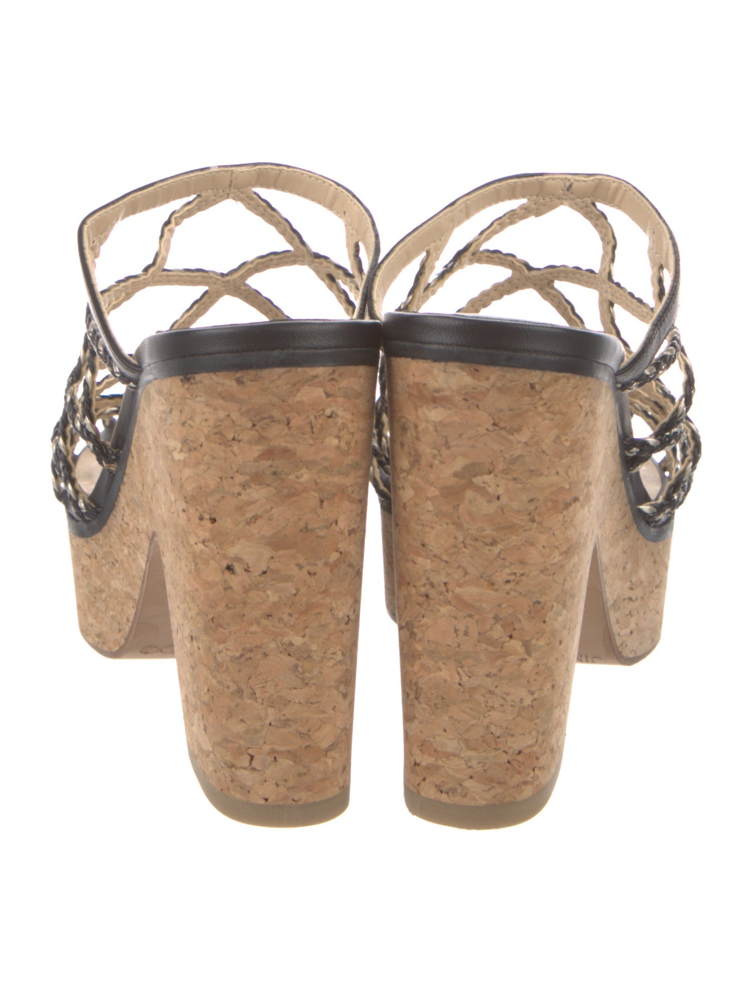 Jimmy Choo Leather Braided Accents Slides