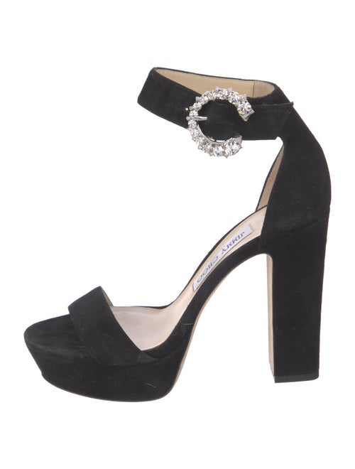 Jimmy Choo Suede Crystal Embellishments Sandals