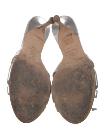 Jimmy Choo Leather Bow Accents Slides