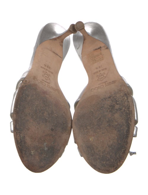 Jimmy Choo Leather Bow Accents Slides