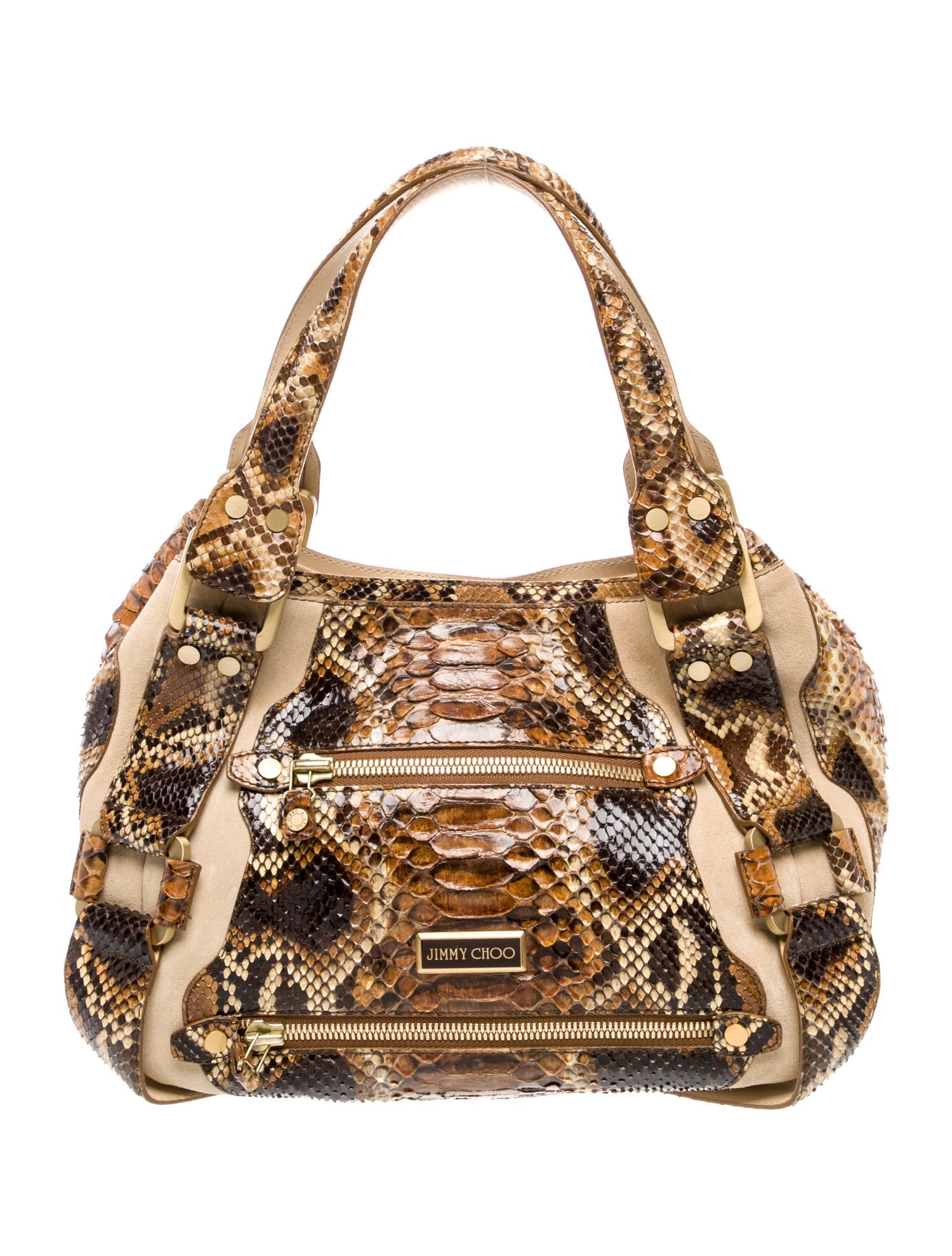 Jimmy Choo Snakeskin Top Handle Bag
