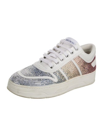 Jimmy Choo Crystal Colorblock Pattern Sneakers