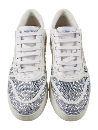 Jimmy Choo Crystal Colorblock Pattern Sneakers