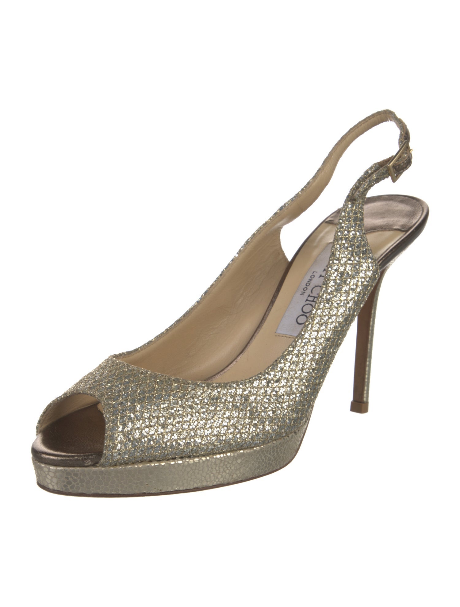 Jimmy Choo Glitter Slingback Pumps