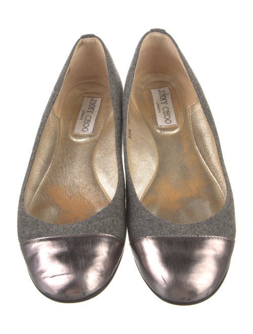 Jimmy Choo Wool Animal Print Ballet Flats