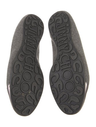 Jimmy Choo Wool Animal Print Ballet Flats