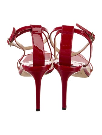 Jimmy Choo Patent Leather Cutout Accent Sandals