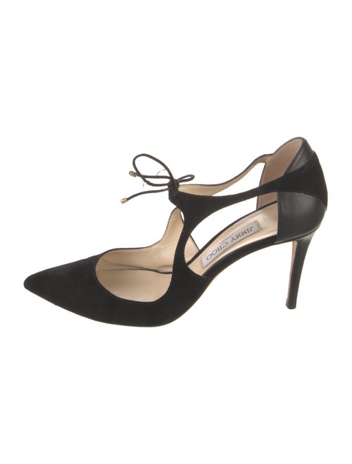 Jimmy Choo Suede Cutout Accent D'Orsay Pumps