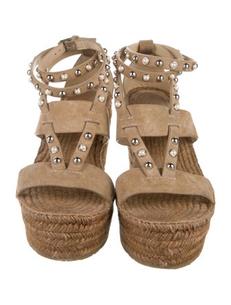 Jimmy Choo Suede Studded Accents Espadrilles