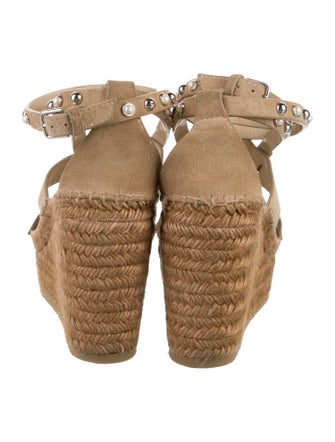 Jimmy Choo Suede Studded Accents Espadrilles