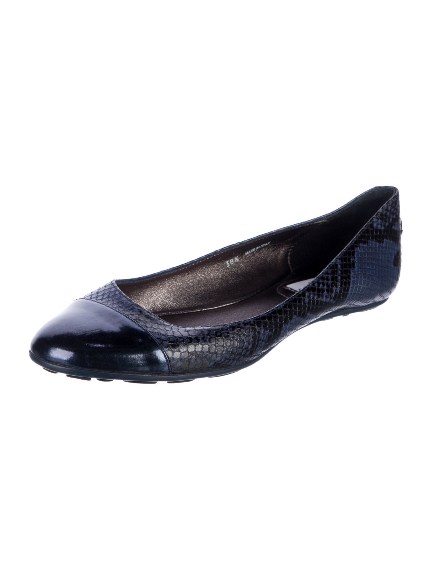 Jimmy Choo Signature Logo Leather Ballet Flats