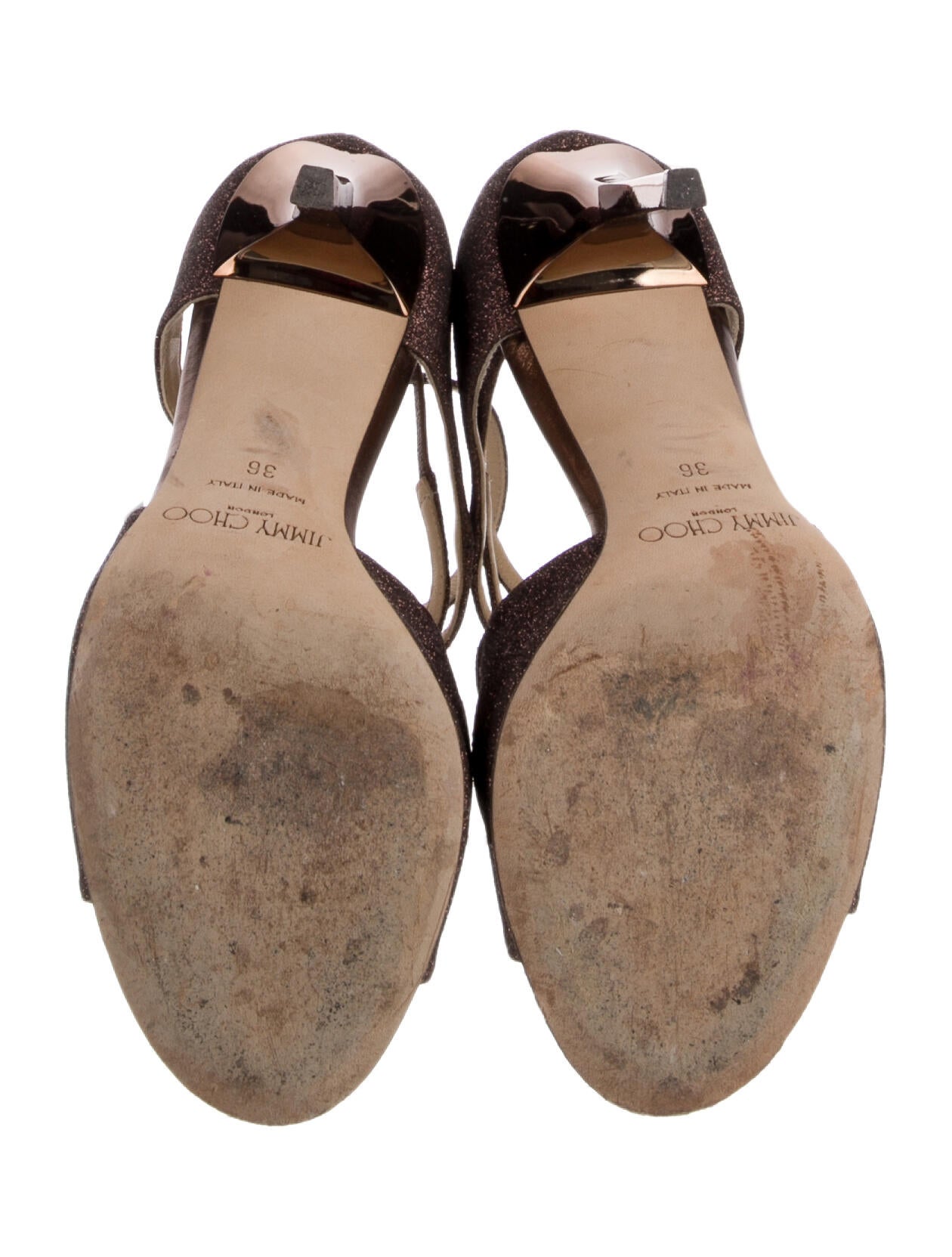 Jimmy Choo Glitter Glitter Accents Sandals