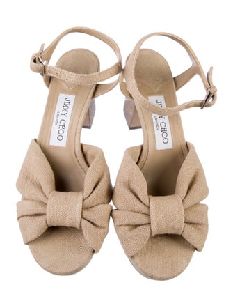 Jimmy Choo Canvas Animal Print Espadrilles