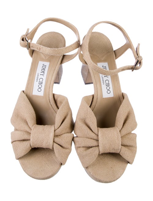 Jimmy Choo Canvas Animal Print Espadrilles