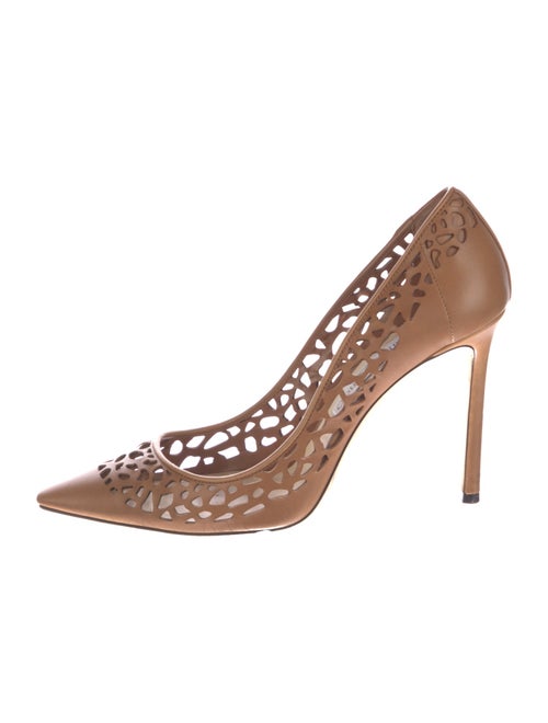 Jimmy Choo Leather Lasercut Accents Pumps