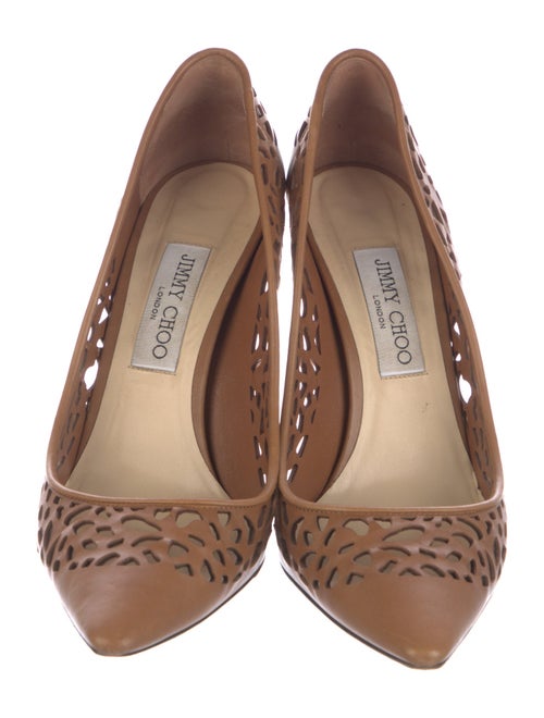 Jimmy Choo Leather Lasercut Accents Pumps