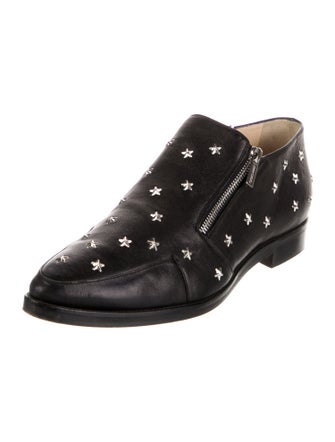 Jimmy Choo Leather Studded Accents Oxfords