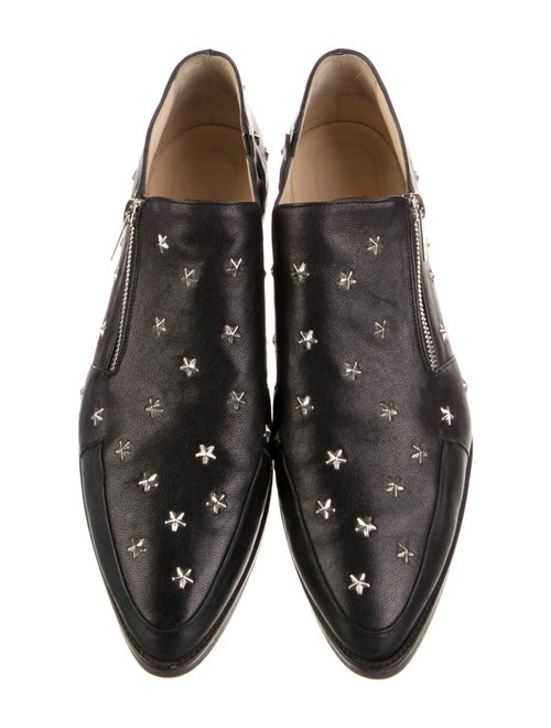 Jimmy Choo Leather Studded Accents Oxfords