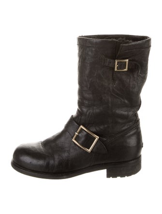 Jimmy Choo Leather Moto Boots