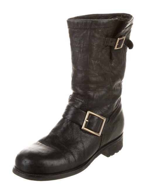 Jimmy Choo Leather Moto Boots