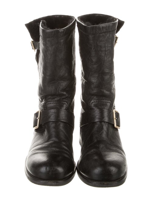 Jimmy Choo Leather Moto Boots