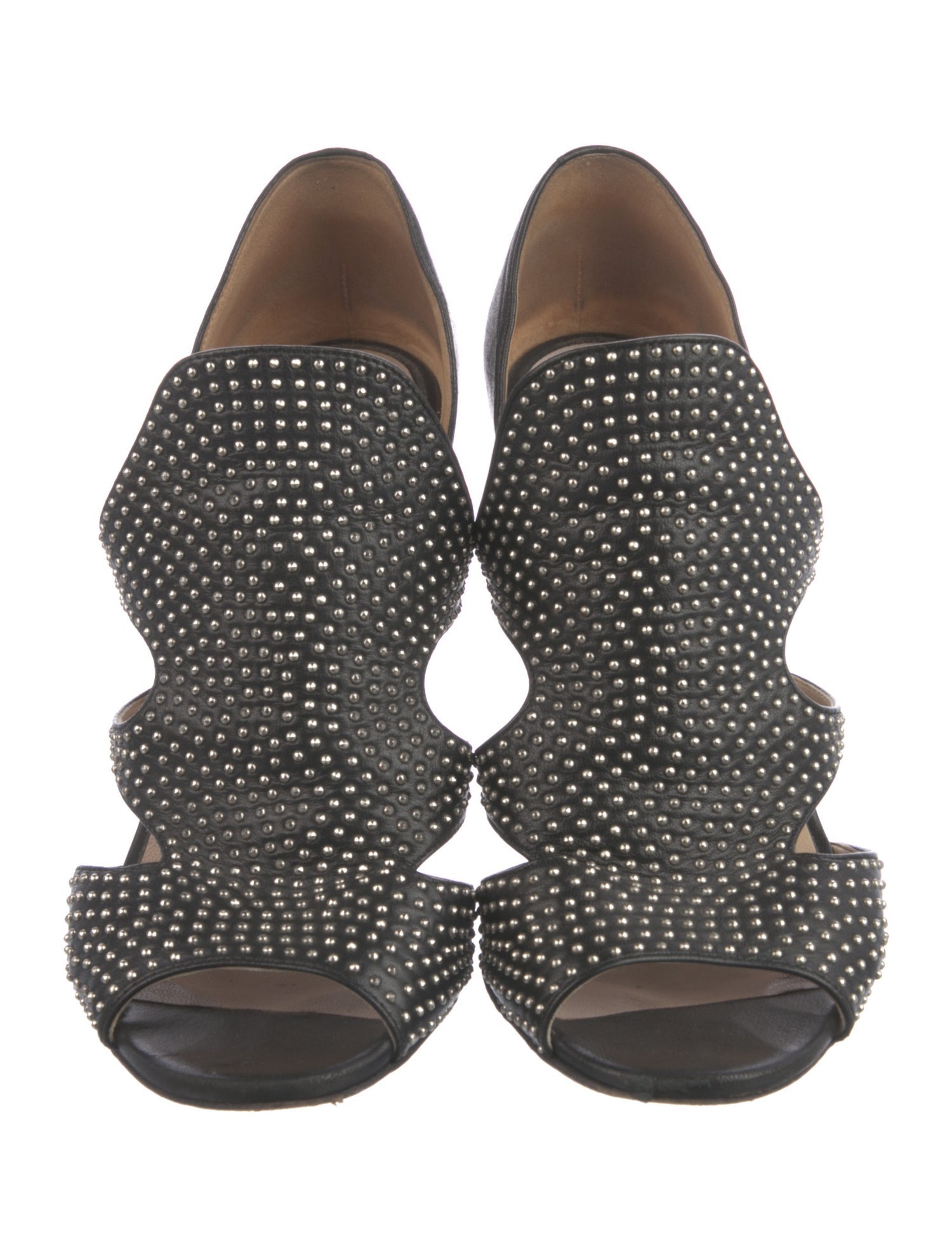 Jimmy Choo Leather Studded Accents D'Orsay Pumps