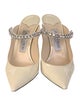 Jimmy Choo Patent Leather Crystal Embellishments Mules