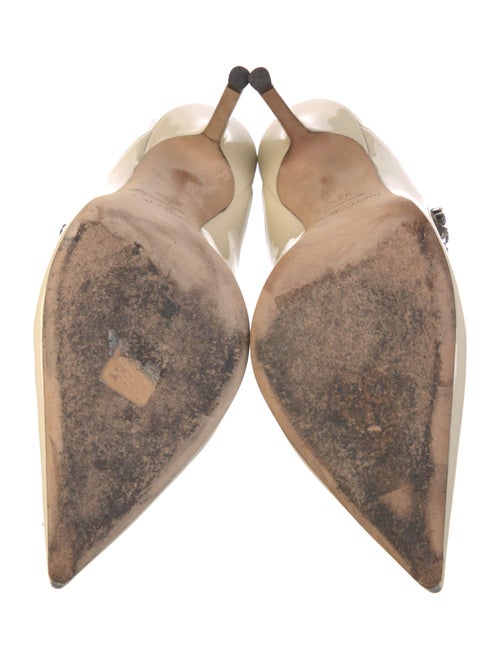 Jimmy Choo Patent Leather Crystal Embellishments Mules