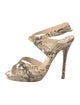 Jimmy Choo Snakeskin Animal Print Sandals