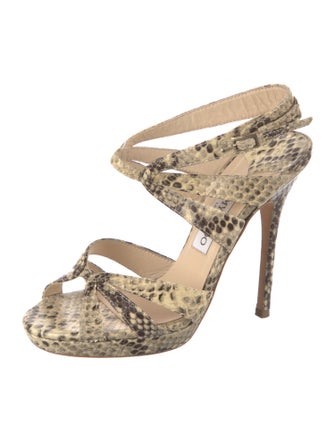Jimmy Choo Snakeskin Animal Print Sandals