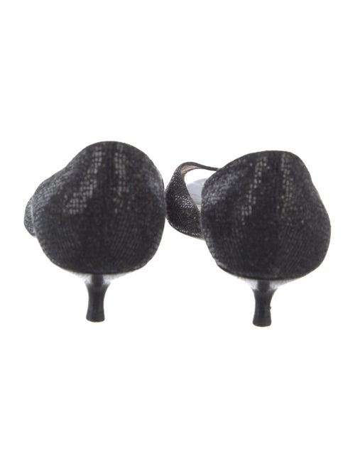 Jimmy Choo Mesh Glitter Accents Slides