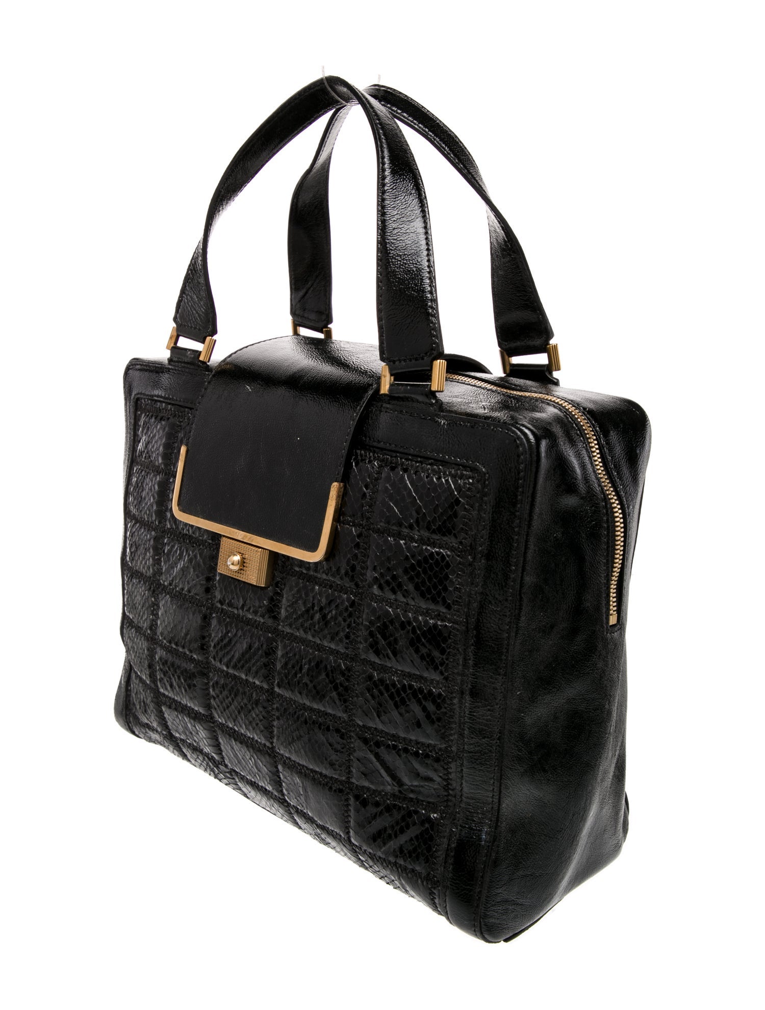 Jimmy Choo Patent Leather Top Handle Bag