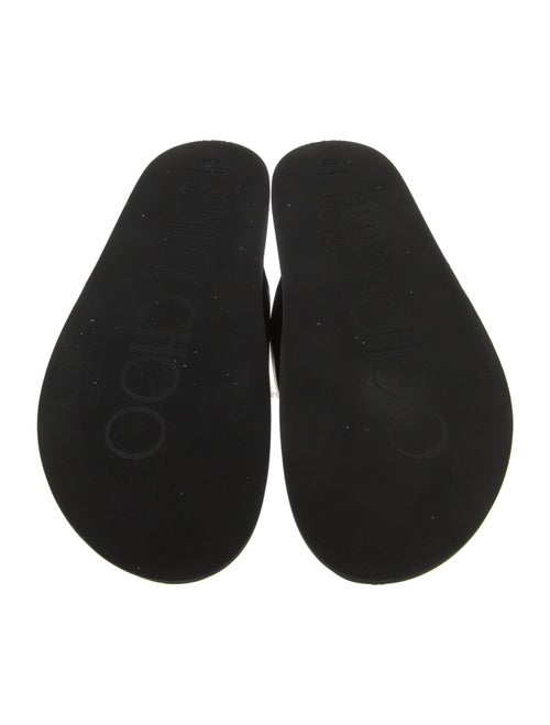 Jimmy Choo Leather Crystal Embellishments Sandals