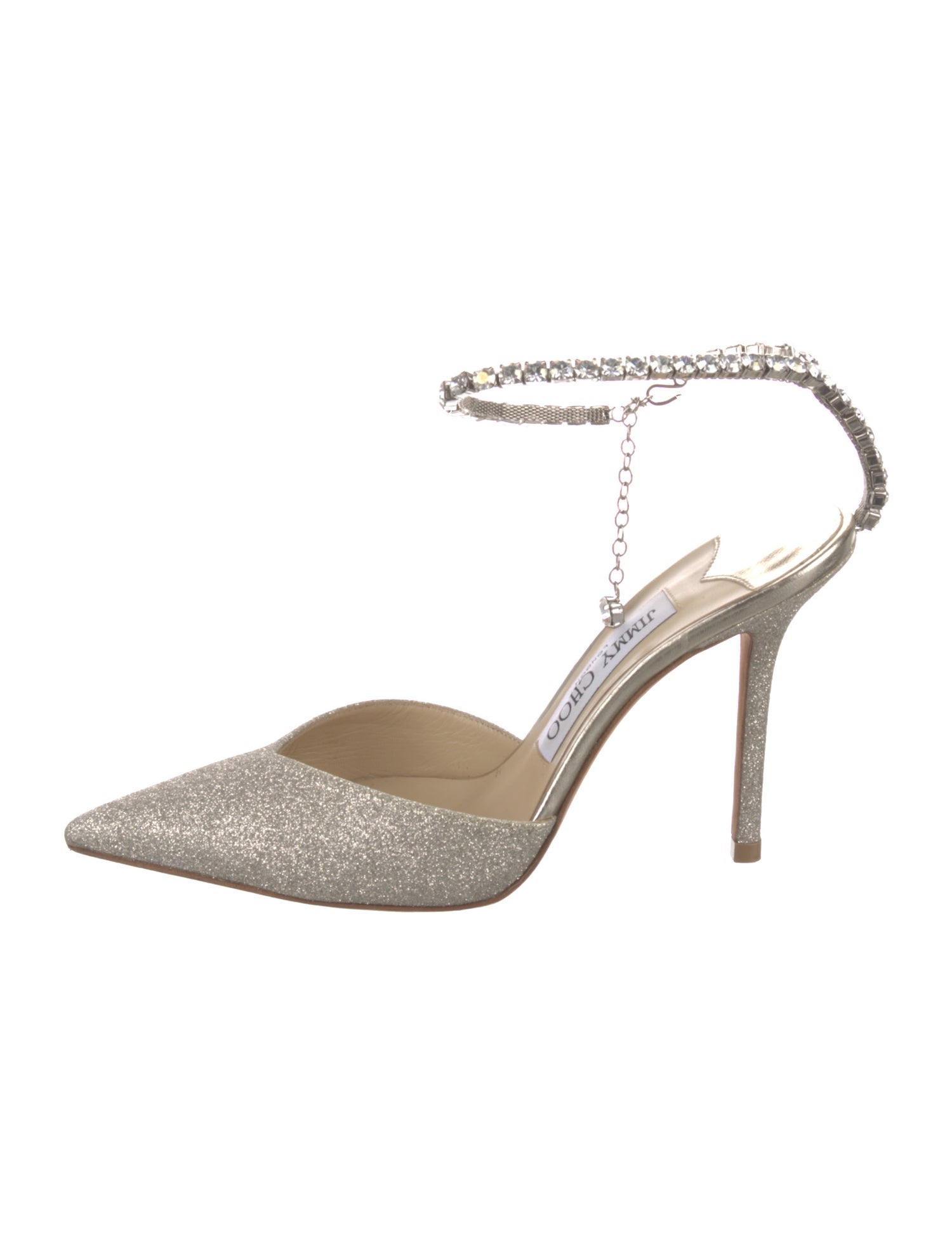 Jimmy Choo Glitter Crystal Embellishments Pumps