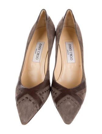 Jimmy Choo Suede Colorblock Pattern Pumps