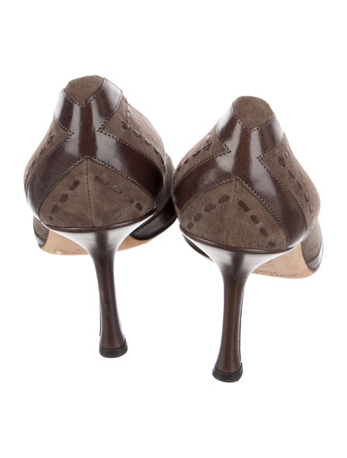 Jimmy Choo Suede Colorblock Pattern Pumps