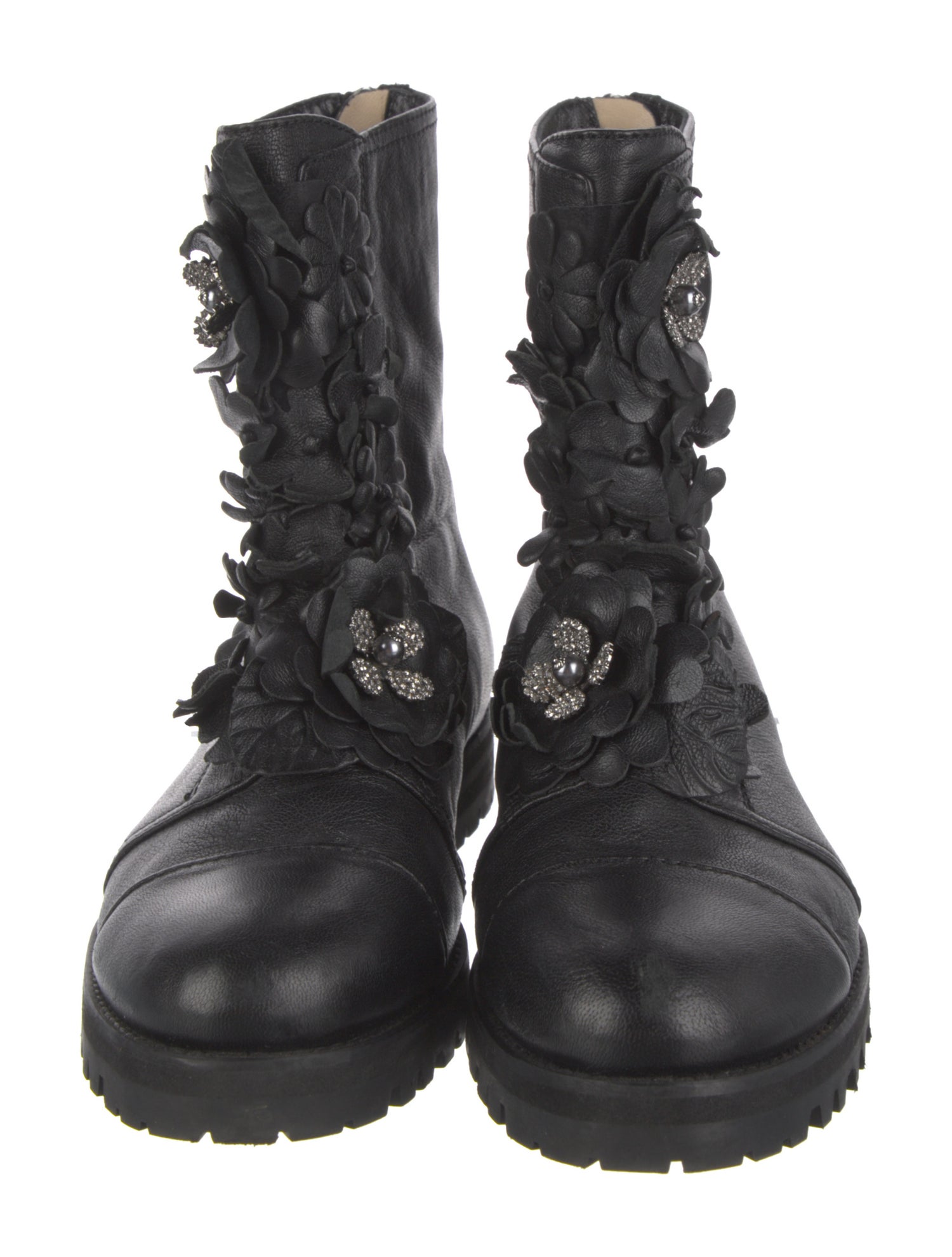 Jimmy Choo Leather Combat Boots