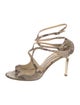 Jimmy Choo Leather Animal Print T-Strap Pumps