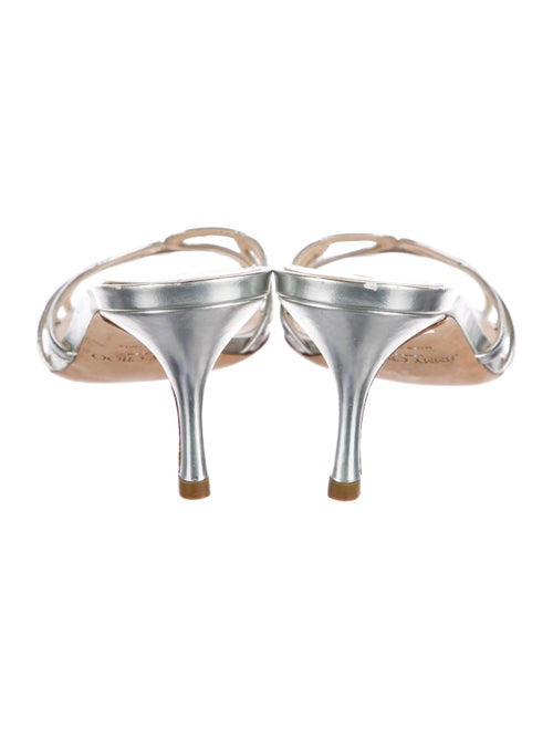 Jimmy Choo Patent Leather Cutout Accent Slides