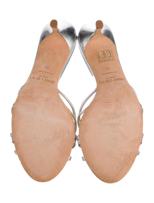 Jimmy Choo Patent Leather Cutout Accent Slides