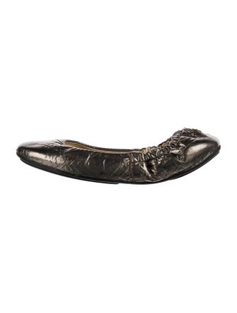 Jimmy Choo Patent Leather Animal Print Ballet Flats