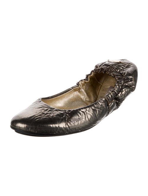 Jimmy Choo Patent Leather Animal Print Ballet Flats
