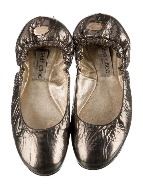 Jimmy Choo Patent Leather Animal Print Ballet Flats