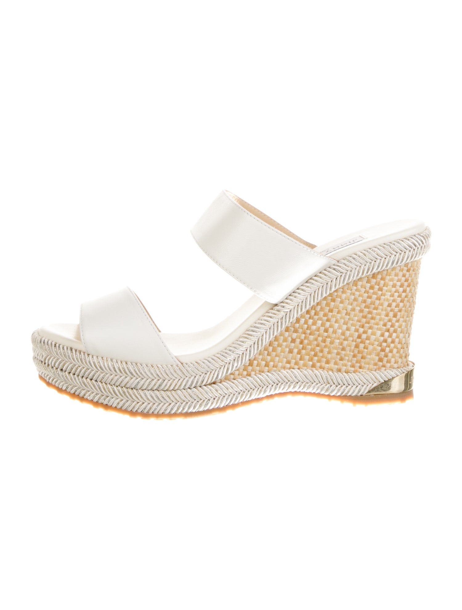 Jimmy Choo Leather Colorblock Pattern Espadrilles w/ Tags