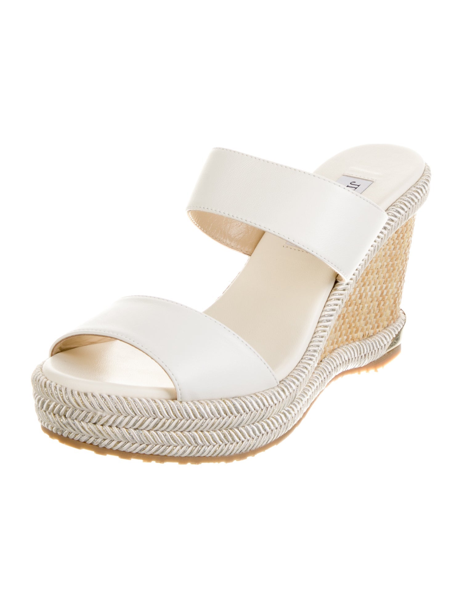 Jimmy Choo Leather Colorblock Pattern Espadrilles w/ Tags