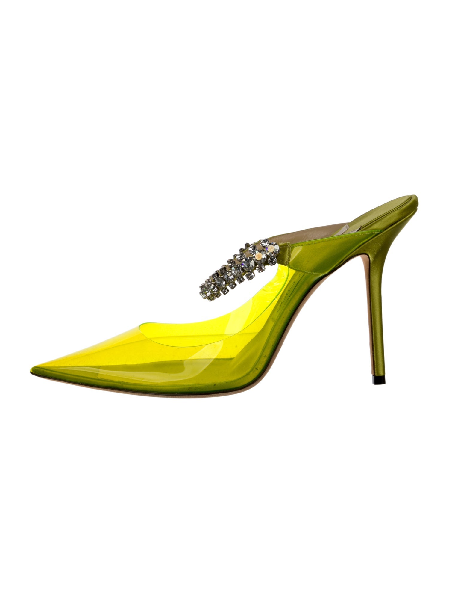 Jimmy Choo PVC Crystal Embellishments Mules