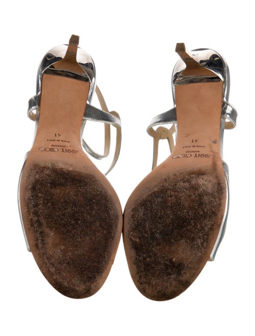 Jimmy Choo Leather T-Strap Sandals