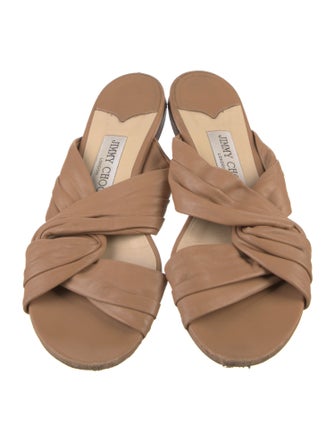 Jimmy Choo Leather Slides
