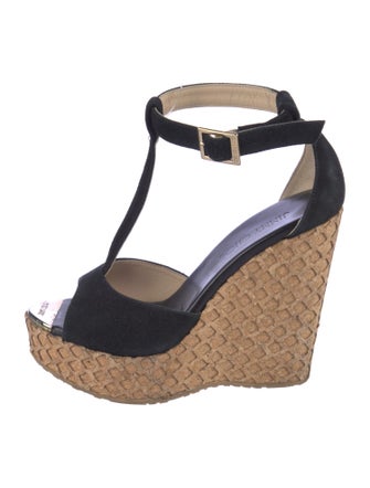 Jimmy Choo Suede T-Strap Sandals