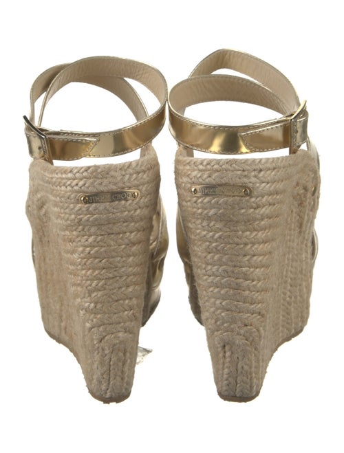 Jimmy Choo Leather Colorblock Pattern Espadrilles